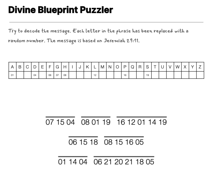 New Year Plans cryptogram